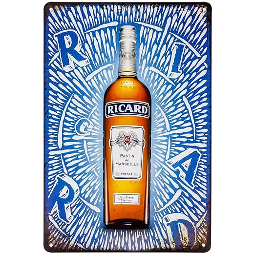 Plaque rétro Pastis vintage en tôle - 30 x 20 cm