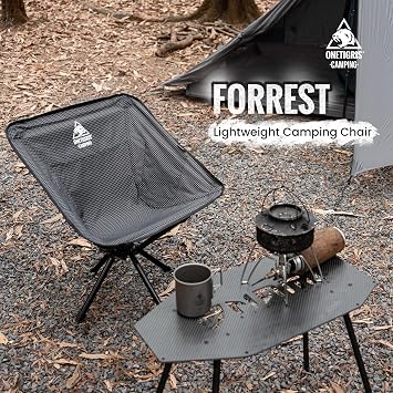 ONETIGRIS Forrest Camping Chair, Set Up in Seconds, Lightweight Folding Chair for Backpacking, Hiking, Beach, Lawn, Travel, Support 330 lbs