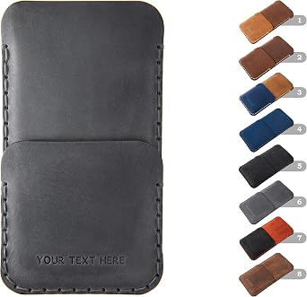 Personalized Case for OnePlus, Wallet with Pocket for Cards and Cash, Bovine Leather Pouch