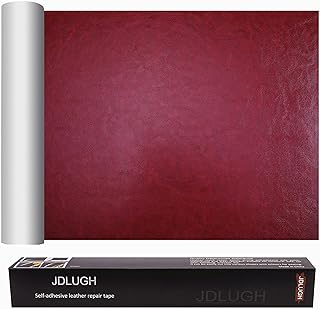 Sofa Leather Repair Patch Tape, Large Self Adhesive Couch, Car Seat, Office Chair, Leather Furniture, Vinyl Repair Patch Kit for Furniture (15x60 Inch, Red Wine)