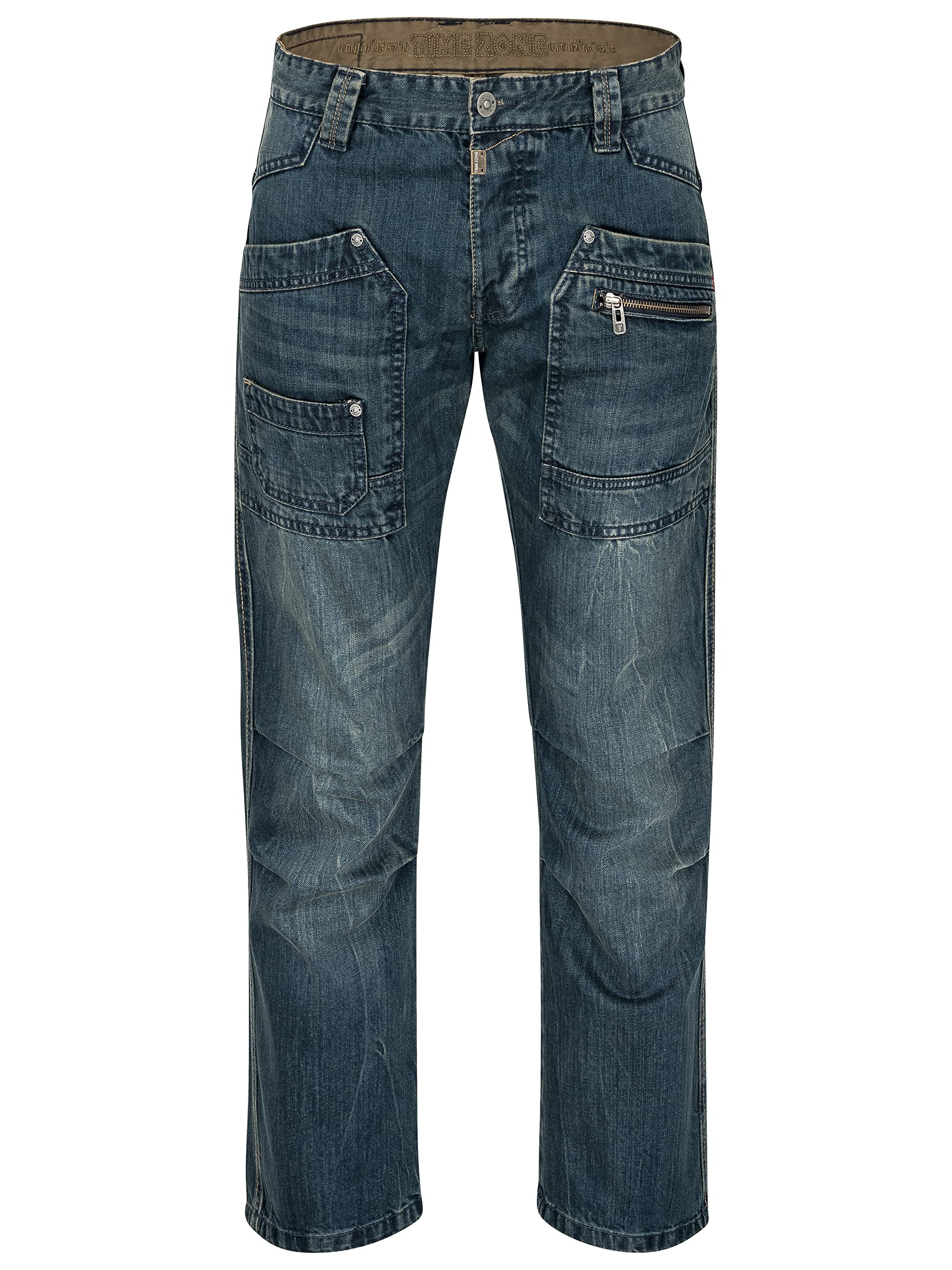 Timezone Herren Jeans Clay 3983 Urban Indigo Wash Cargo Worker