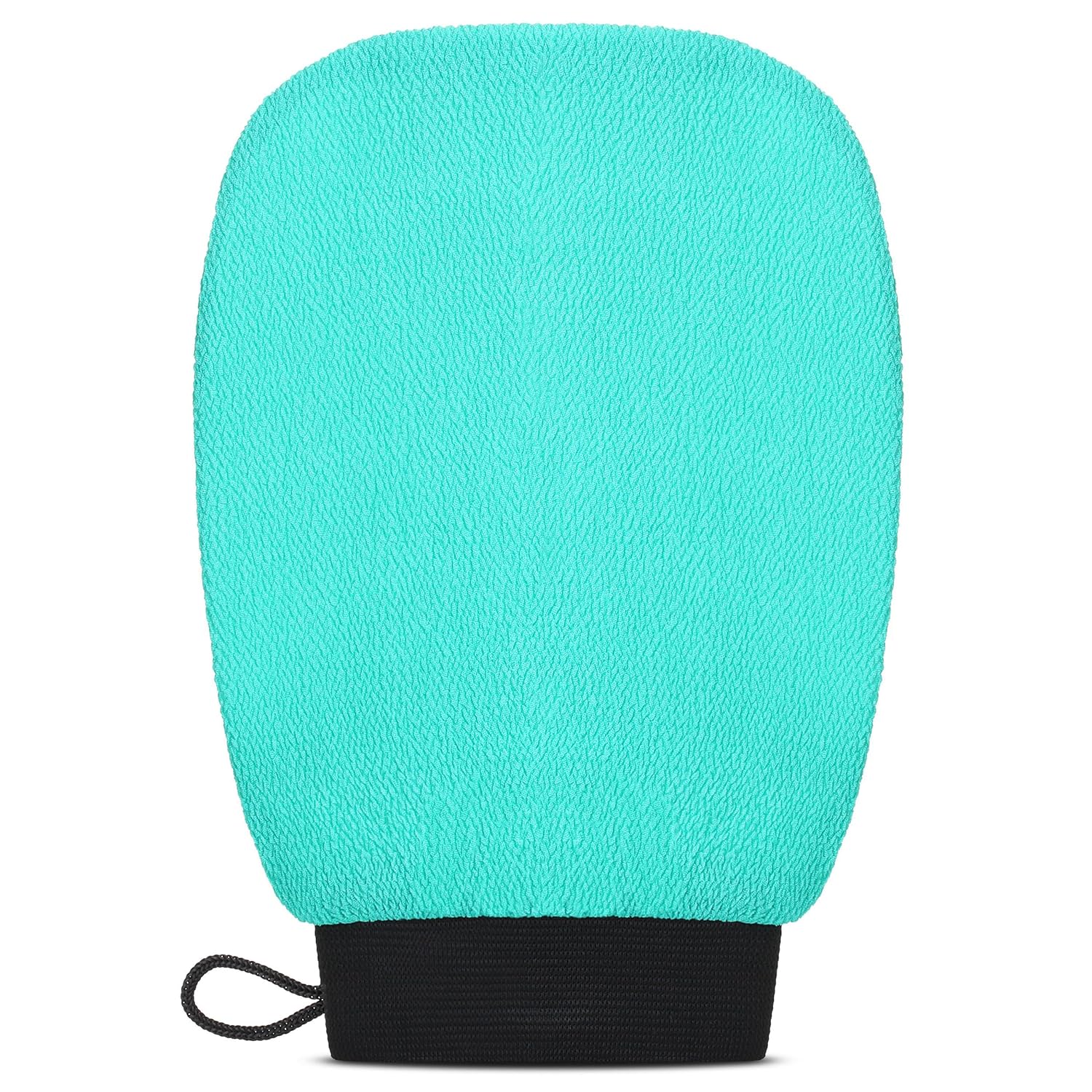 Valitic Exfoliating Glove Body Scrubber – Exfoliating Mitt Dead Skin Remover, Shower Face and Body Exfoliator – Korean Style Skin Scrubber Washcloth – Spray and Self Tan Remover, 1 Turquoise