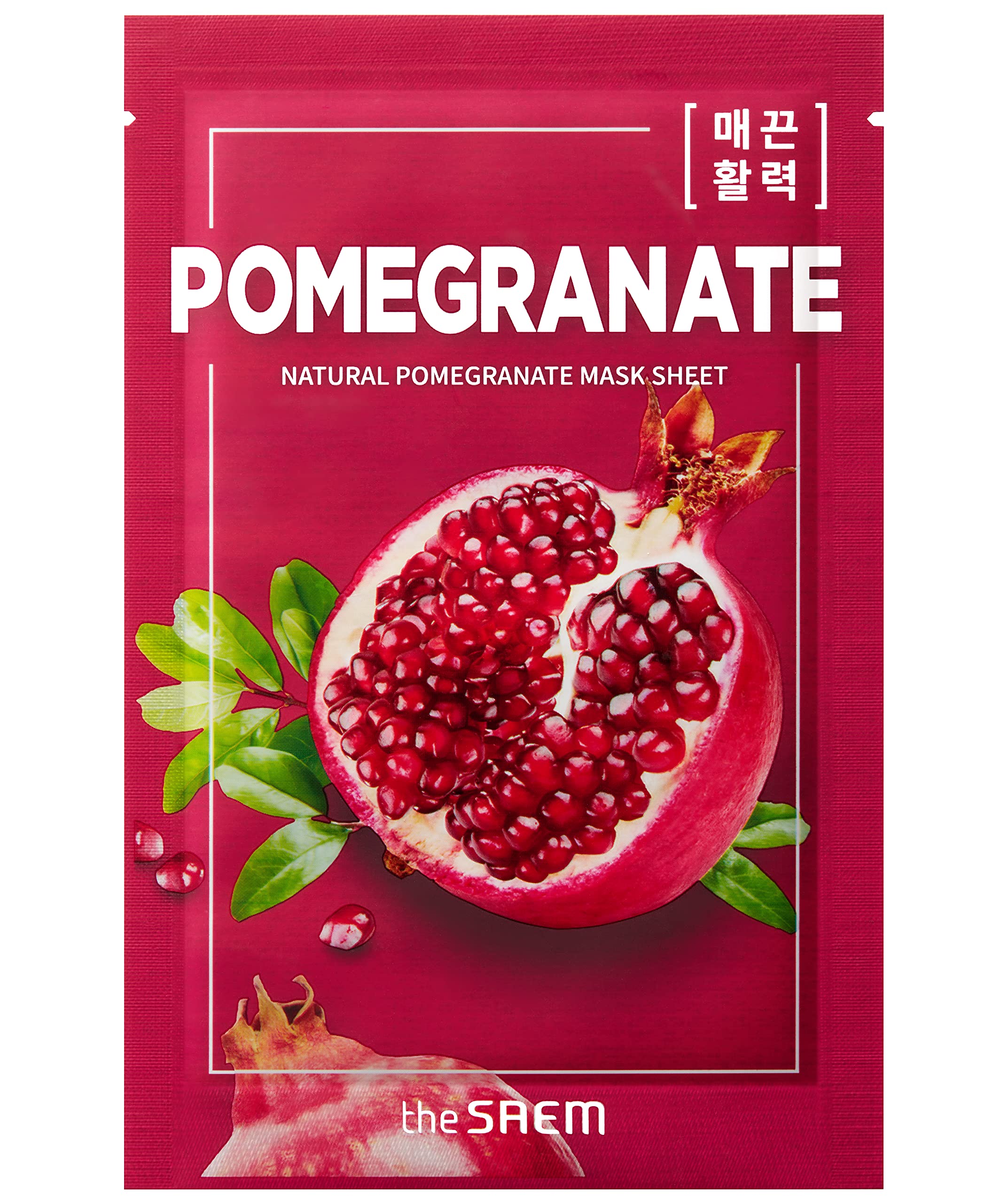 Natural Pomegranate Mask Sheet Mascarilla Granada 21Ml
