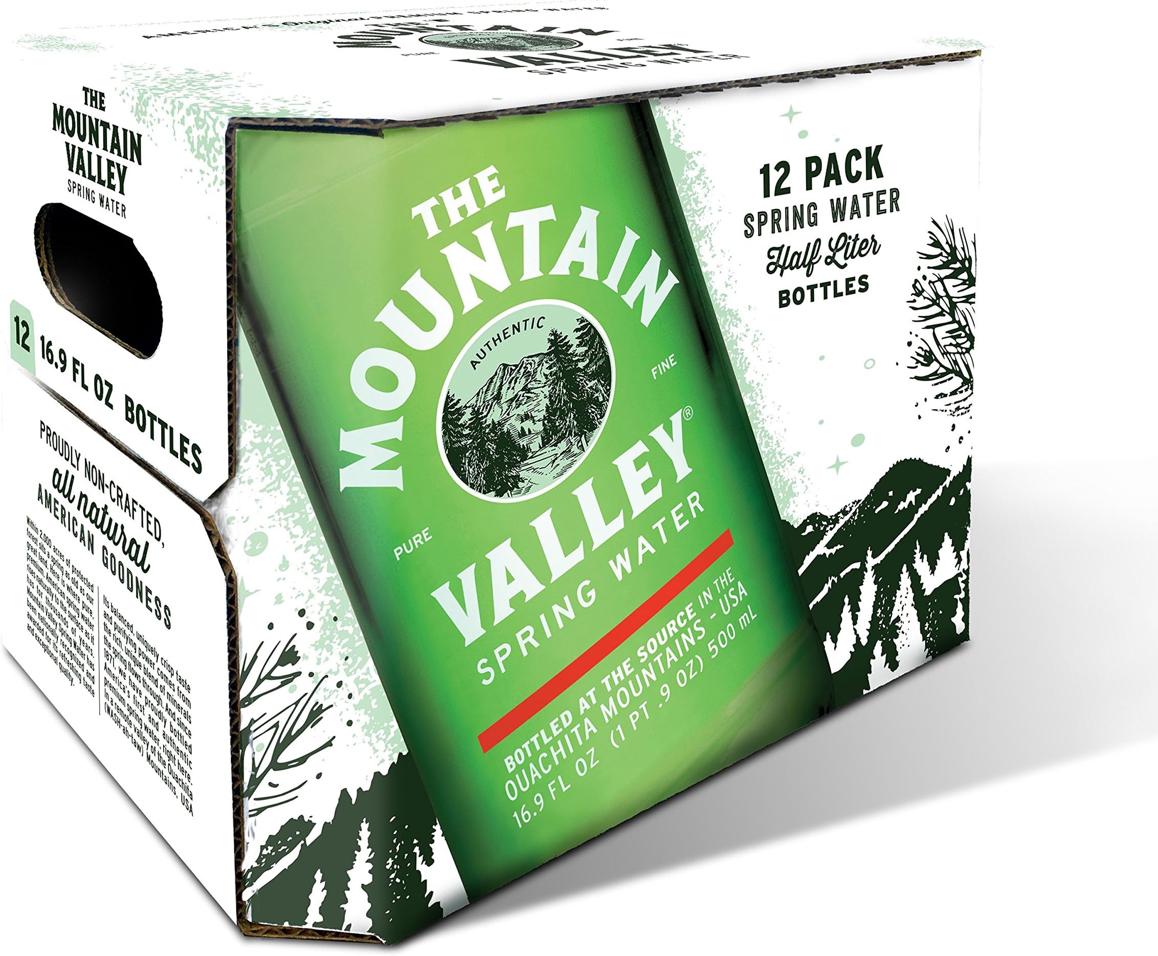 THE MOUNTAIN VALLEY NATURAL PURE FINE 500 ML Glass Spring Water