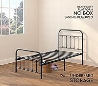 Vista 4 de Golden Gate Beds Vintage Wrought Iron Bed Frame with Classic Metal Platform Base, Headboard and Footboard, No Box Spring Needed, Easy Assembly