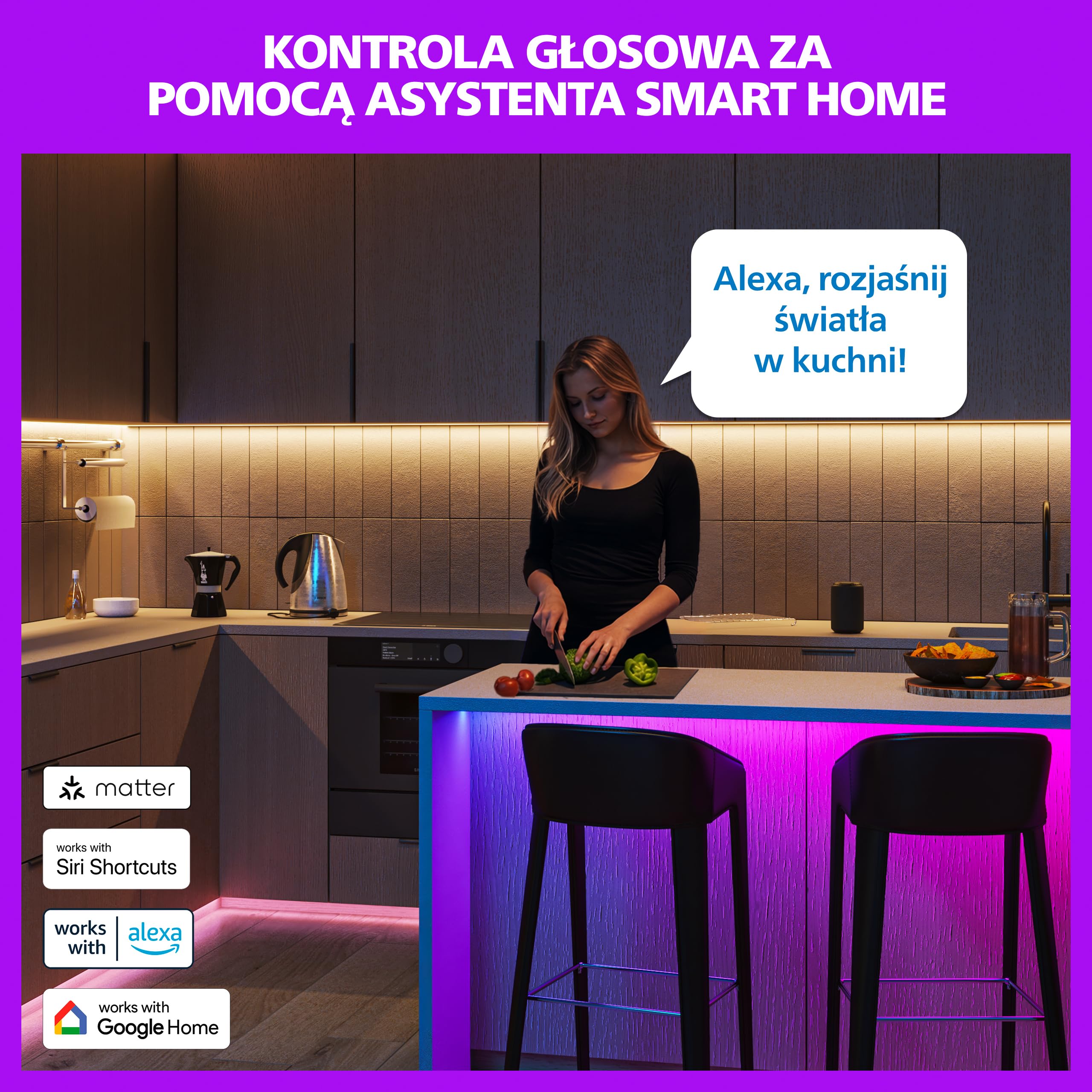 Philips Smart Lighting, Smart RGB A60 Żarówka LED, 2 Szt., E27, 1521 lm, Kolorowe i Regulowane Białe 2200–6500 K, Przyciemnianie do Niskiego Poziomu, Connected by WiZ, Alexa, Google Home, Apple Home