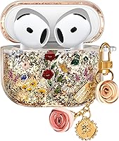 Vista 11 de Funda para Apple para Airpod 2/1 - Funda Kawaii bonita estética femenina femenina para niñas y mujeres, protector líquido con purpurina brillante