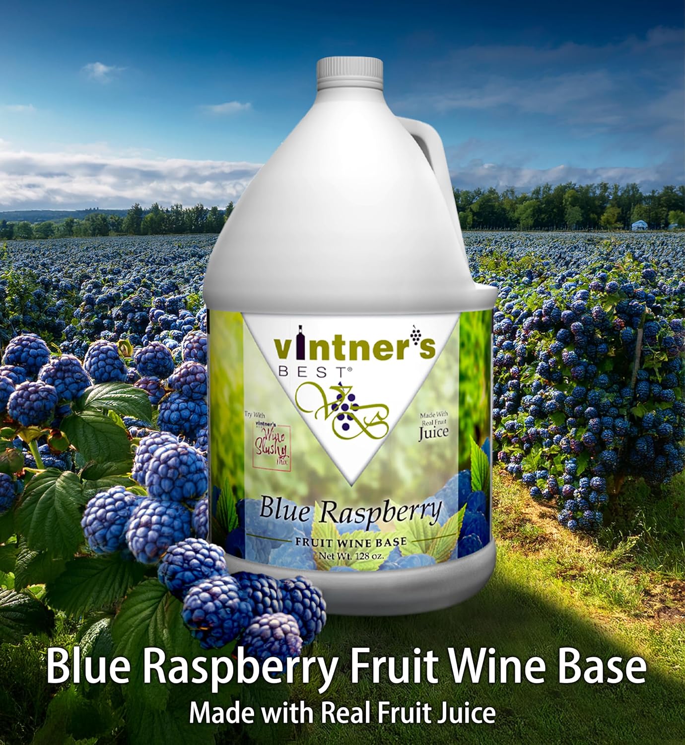 Vintner’s Best Blue Raspberry Fruit Wine Base (128 oz / 1 gallon)