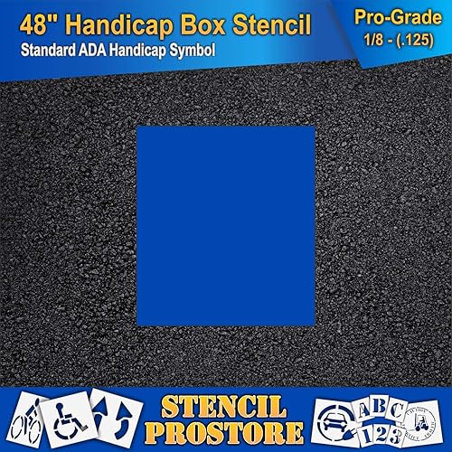 Miniatura 3 de Plantillas de pavimento  Caja de 56 pulgadas  Caja de fondo para plantillas para discapacitados  (se adapta a hándicap de 48 pulgadas)  56 x 50 x 18