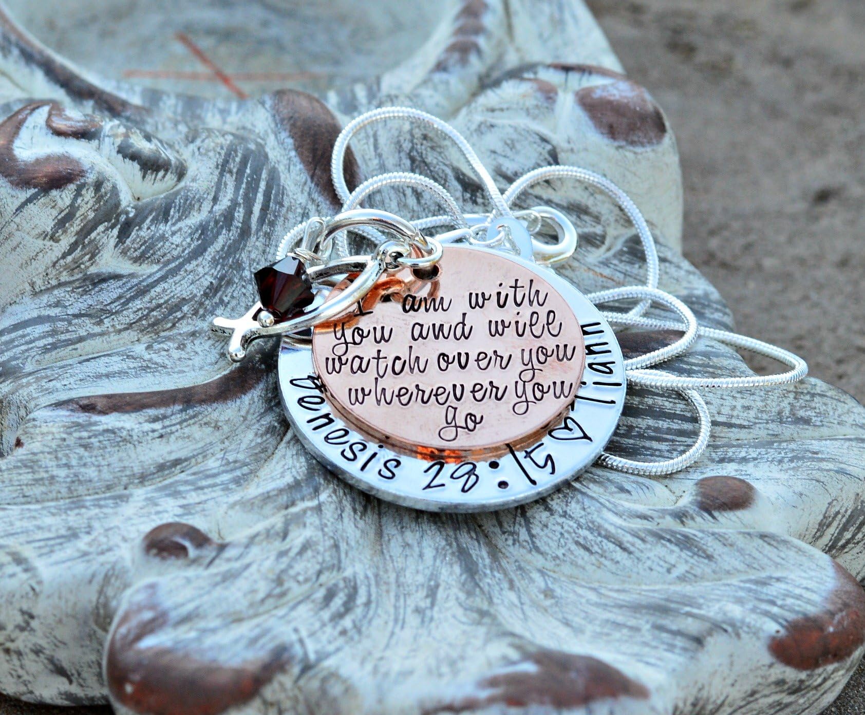 Bible Verse Jewelry Scripture Jewelry - genesis 28 15 Sister Necklace - Best Selling Items unique gifts for her - Sweet Sixteen Gift From