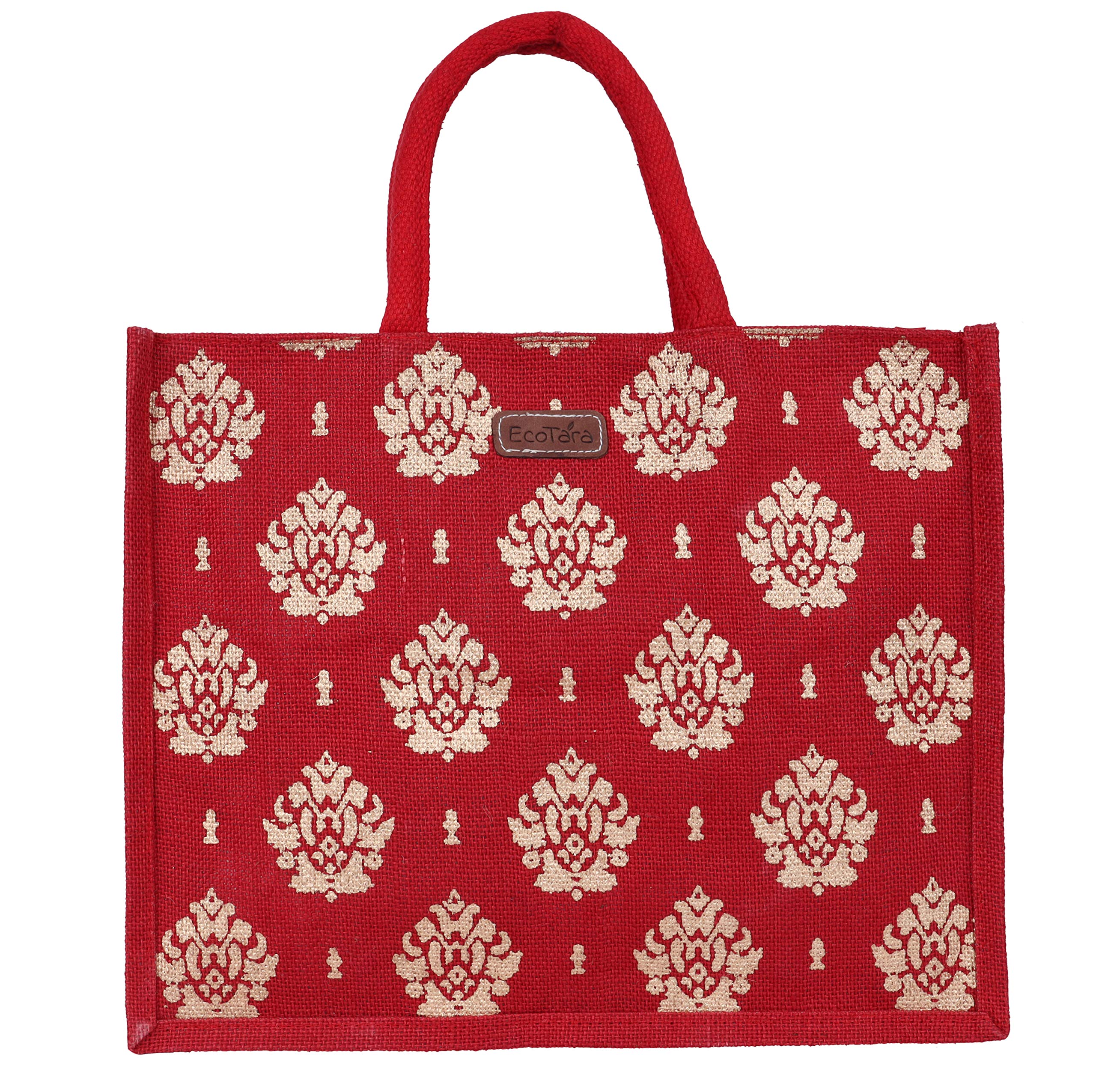 ECOTARAJute Gold print Handbag