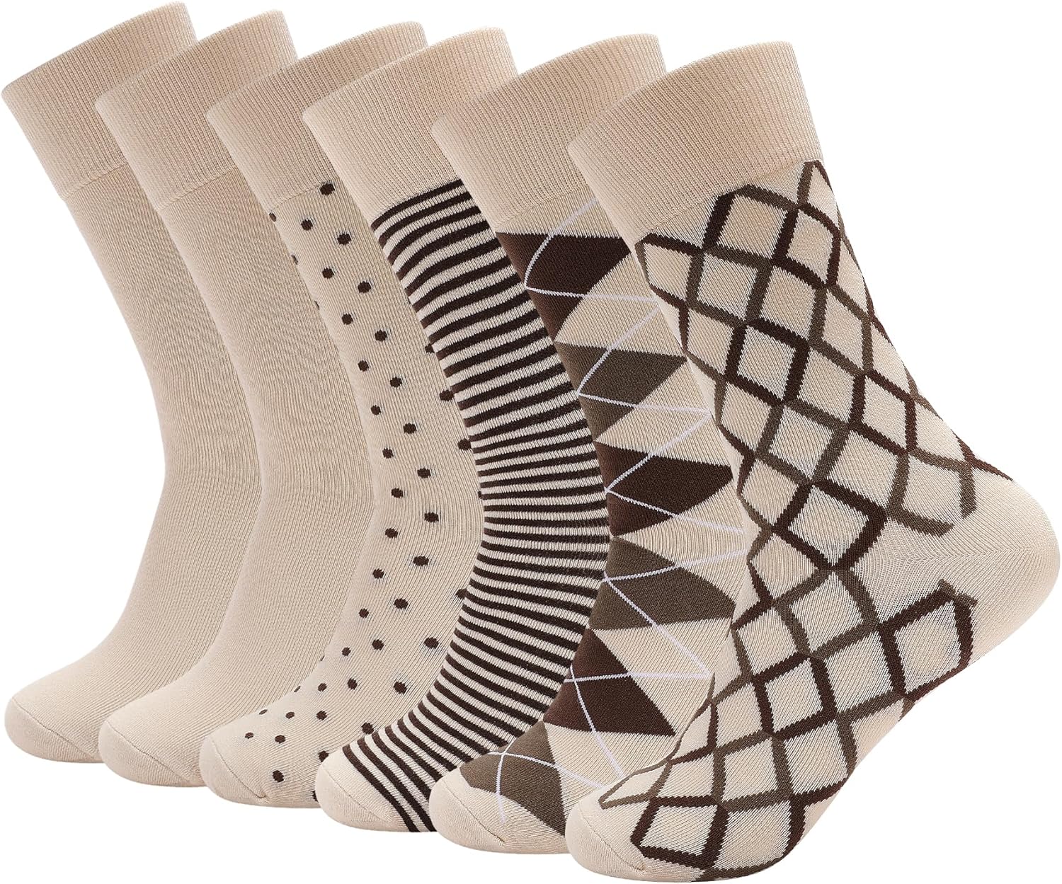 Mens Lightweight Dress Socks Combed Cotton Quick Dry Anti Odor Size 8-13 Dress Socks for Men