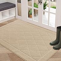 Vista 17 de BEQHAUSE Tapete para puerta de 20 x 32 pulgadas, tapete antideslizante para puerta, lavable, tapete para puerta de perro, resistente a las manchas