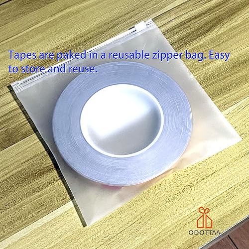 Miniatura 3 de ODOTTAA Cinta de película de poliéster metalizado con adhesivo acrílico, 2 rollos (13 pulgadas + 15 pulgadas), oro cepillado, 54 yardas, cinta