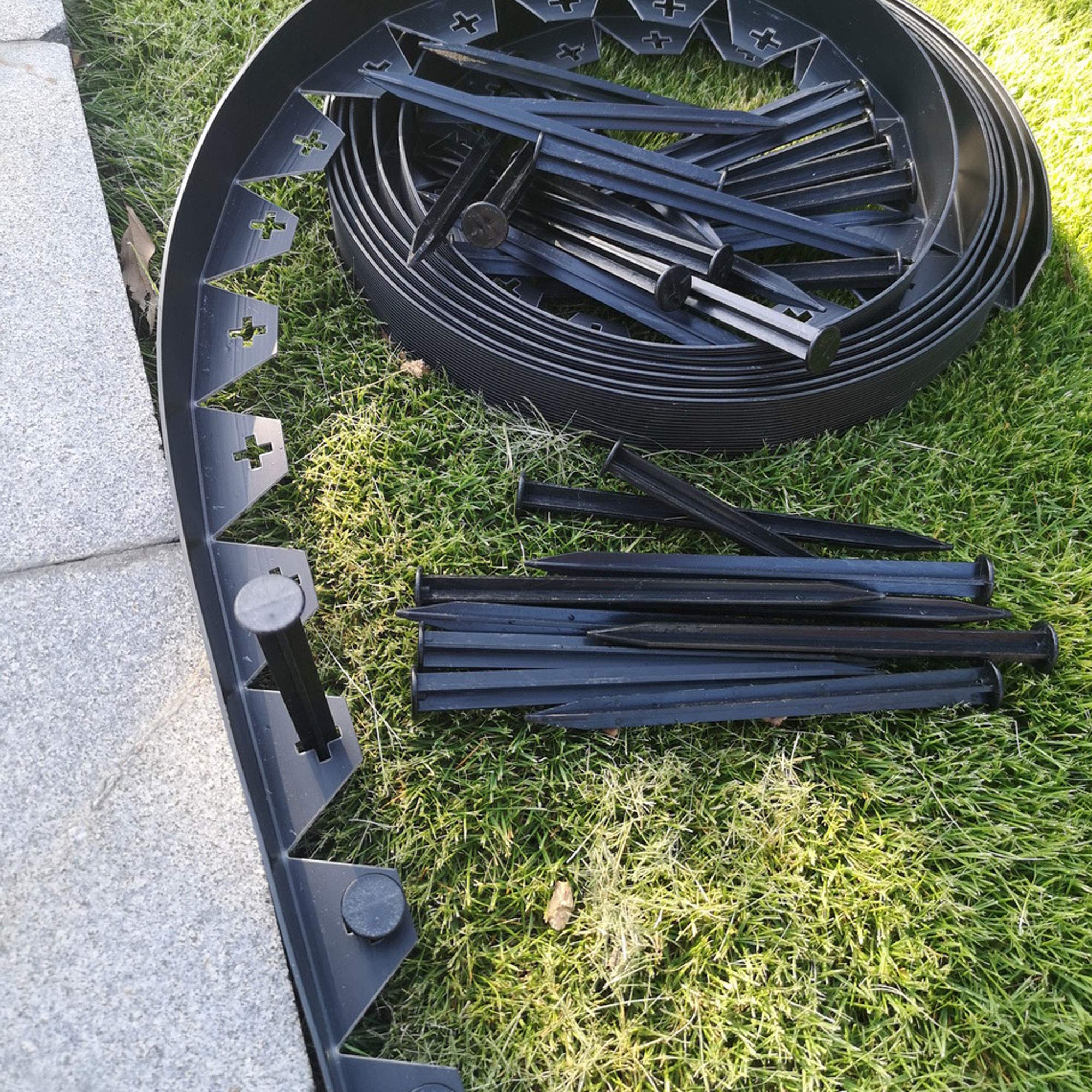 Garden Outdoor Flexible Plastic Lawn Edging, Flexi Wall Fence Pathway