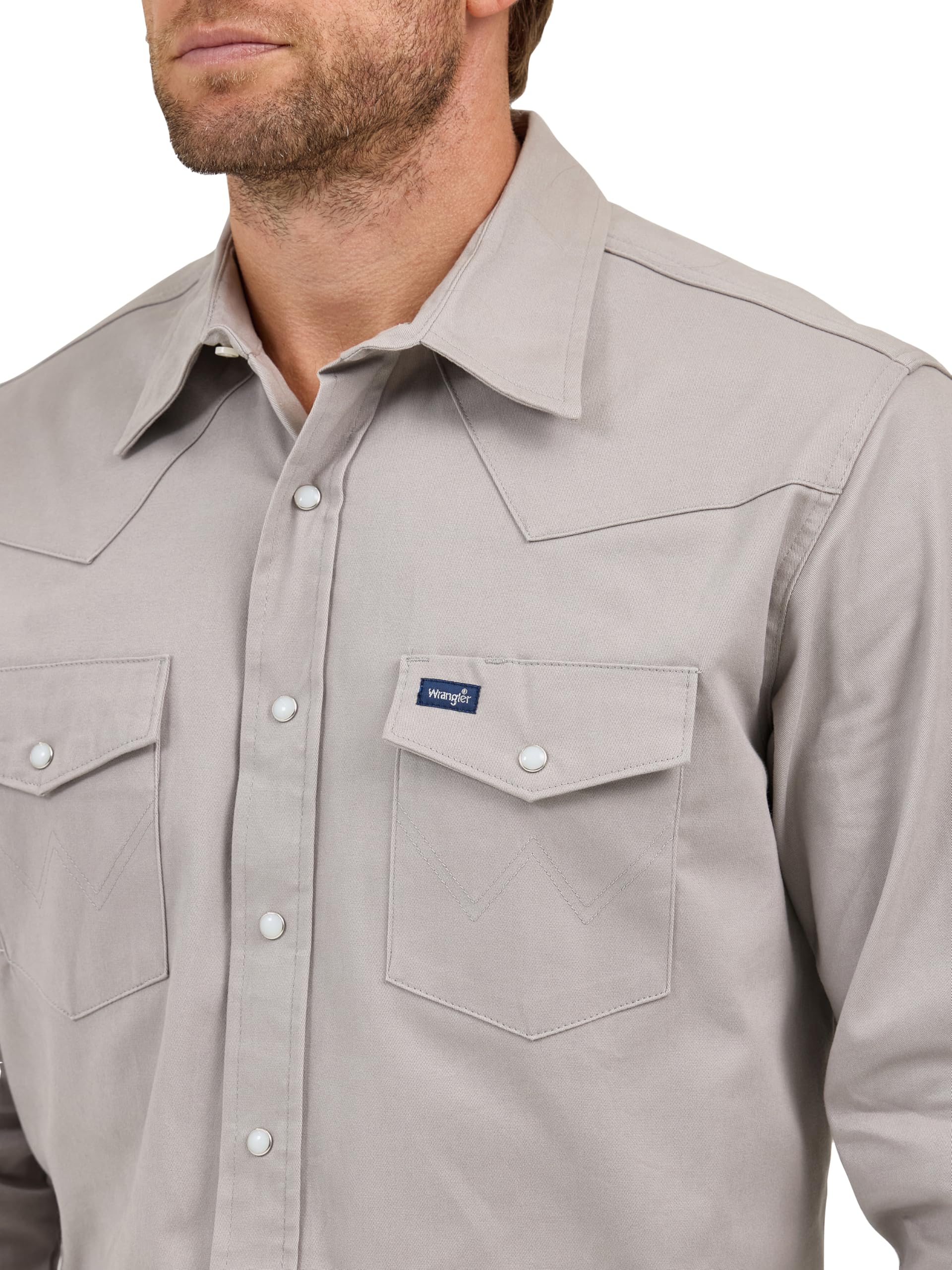 Wrangler Zaawansowana wygodna koszulka robocza z długim rękawem Mężczyźni MACW01D