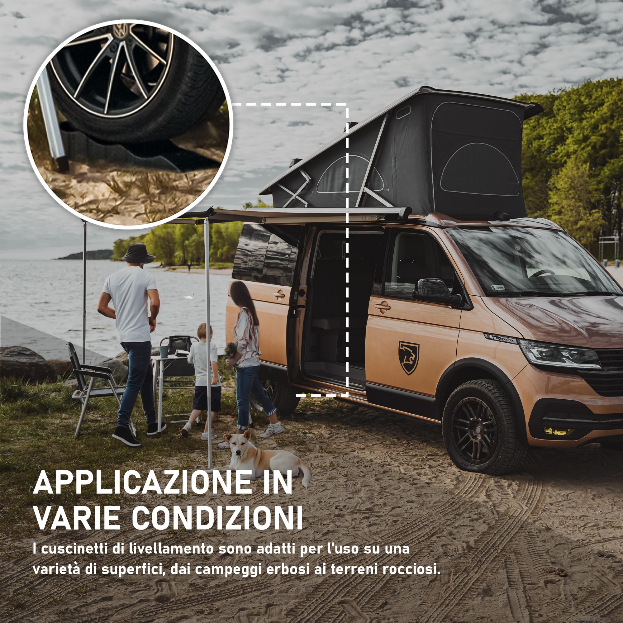 CHROMEMASTER | Rampe per Case Mobili, Camper, Roulotte; Cunei Livellatori Camper; 2 Pezzi in Dotazione | Rampe Livellatrici per Auto; Portata Fino a 4 Tonnellate; Robusto Materiale Plastico