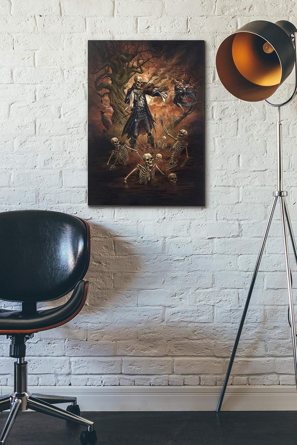 Epic Graffiti 'Danse Macabre' by Alchemy, Canvas Wall Art, 18"" x26, orange