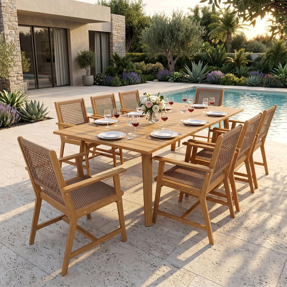 The 'Avani' Bamboo & Areca Leaf Single-Use Outdoor Dining Set