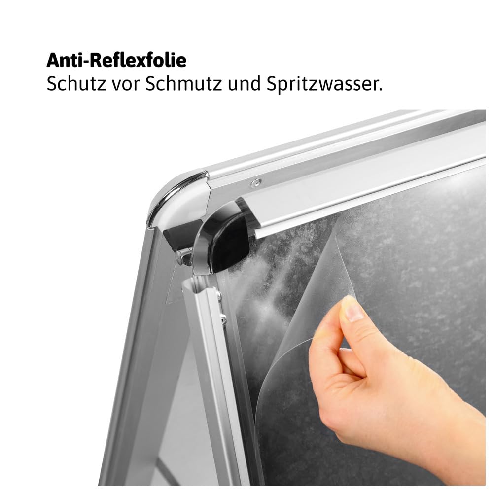 Dönges Kundenstopper A-Schild Metall - Robuster Plakatständer für DIN A1 Plakate - Wetterfest & Stabil - Ideal für Außenwerbung