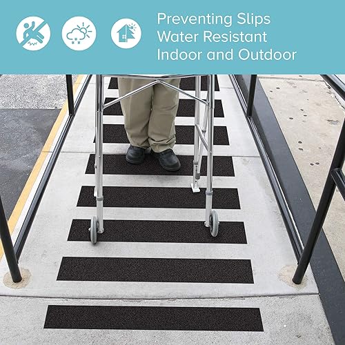 Miniatura 21 de Cinta de tracción antideslizante, 12 pulgadas x 30 pies, mejor agarre, fricción, adhesivo abrasivo para escaleras, peldaños en pisadas, interiores