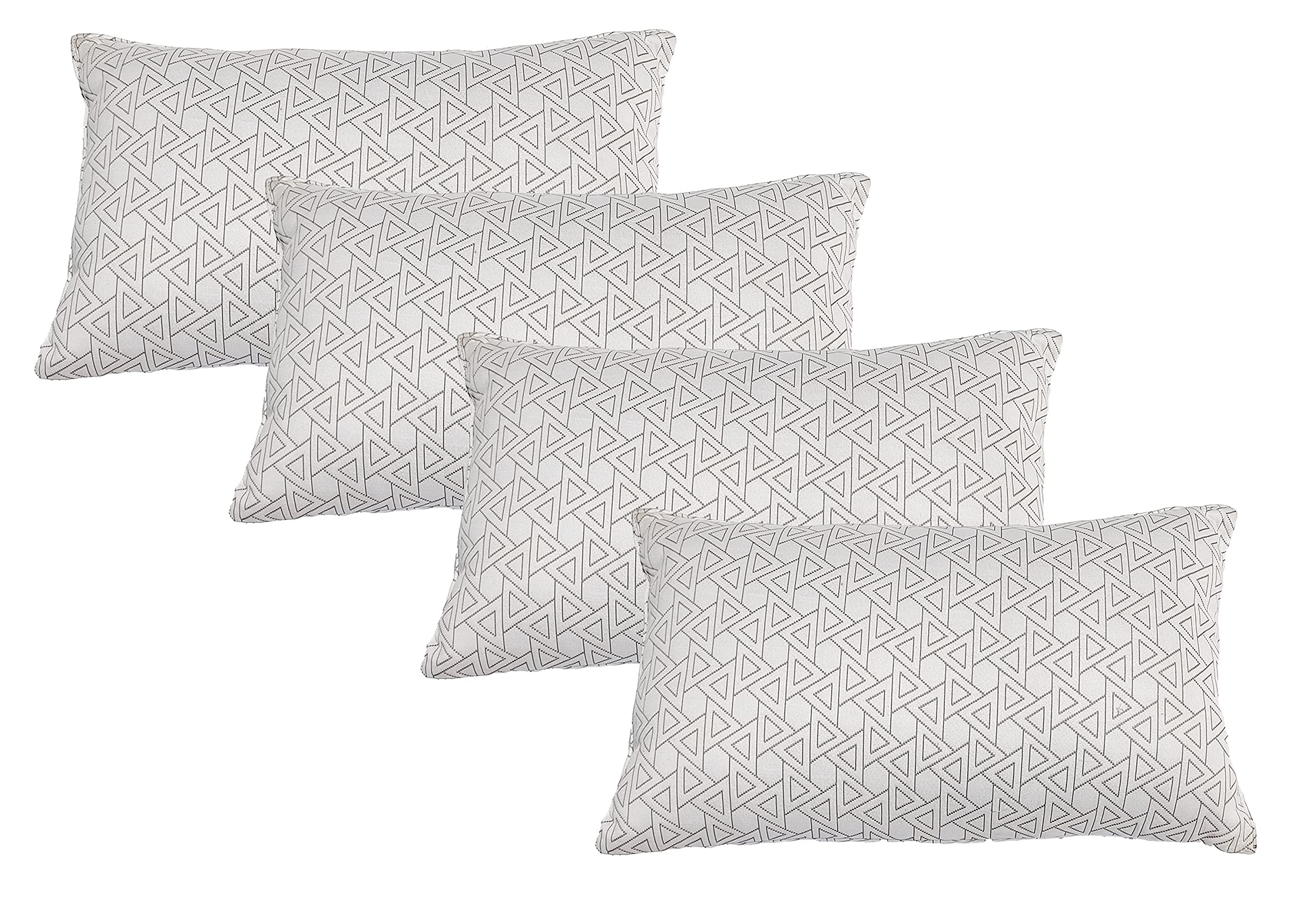 Organic Silk Cotton/kapok/Ilavam Sleeping Soft White Striped Classic Pillows, Size 27" X 17" inches (OFFWHITE, 4)-image-47