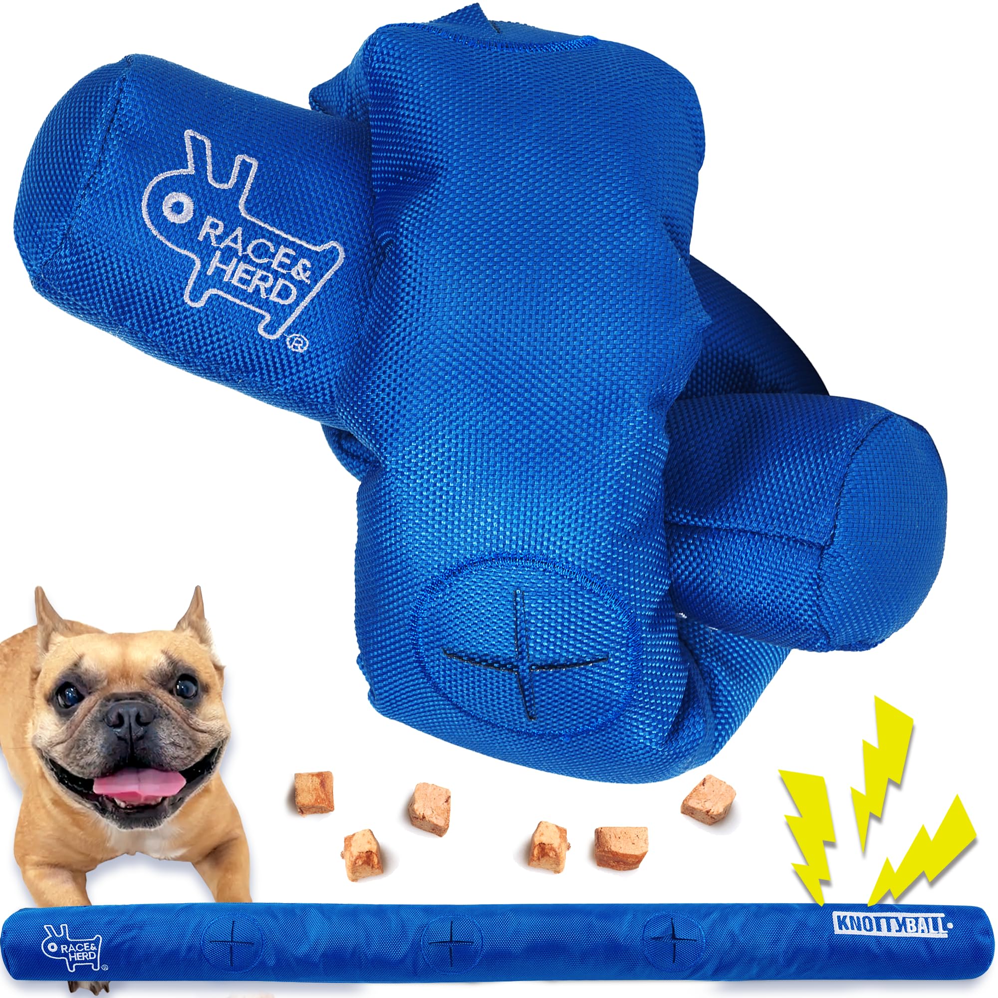 KnottyBall Hundespielzeug, interaktiver Schnüffelball und Puzzle-Spielzeug für Hunde jeder Größe, Schnüffelball, fördert natürliche Futtersuchfähigkeiten, langsames Füttern von Hunden, Anreicherung