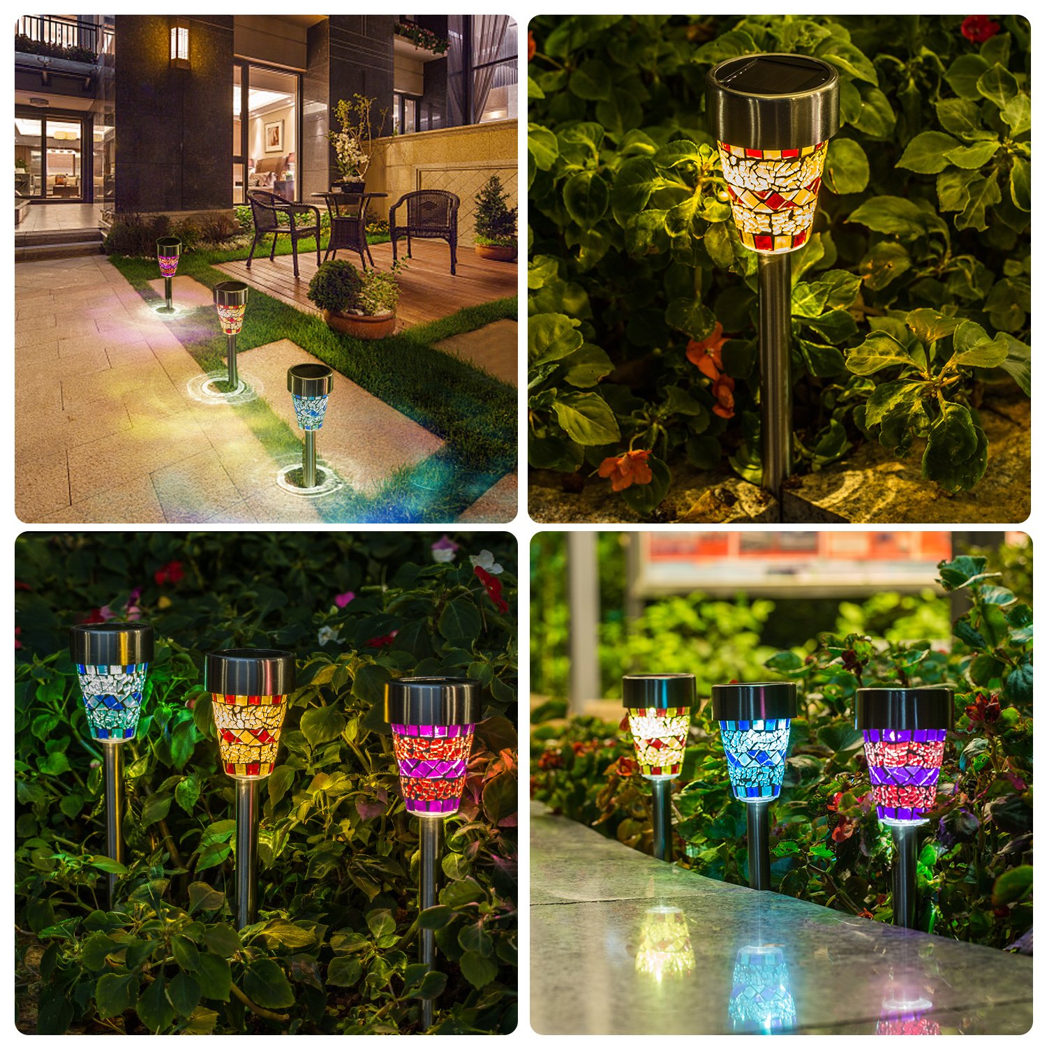 Snapklik.com : SUNWIND Solar Garden Lights - Outdoor Decorative Mosaic ...