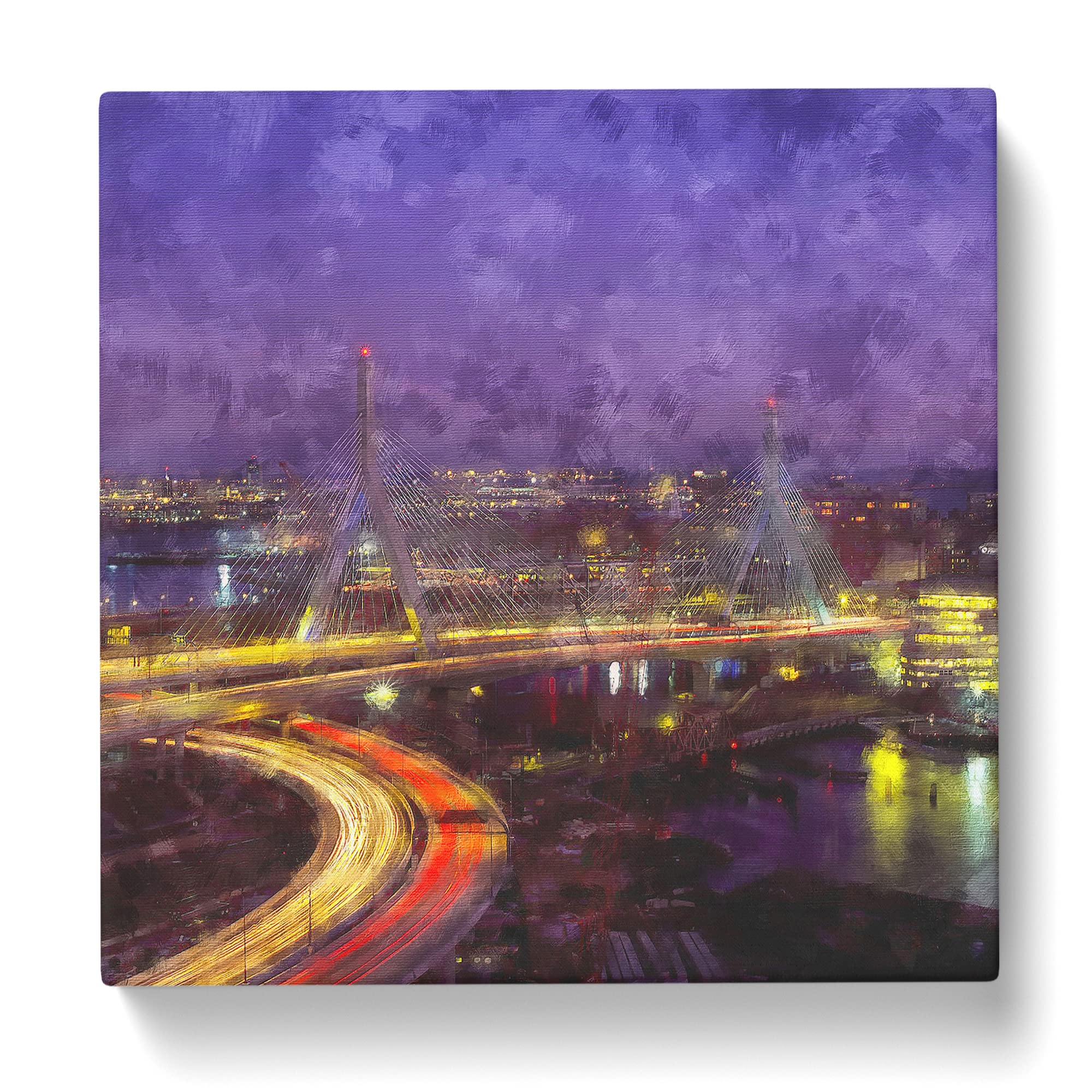 Massachusetts Boston Skyline Canvas Print, Mixed, 35L x 35W cm - Image 3