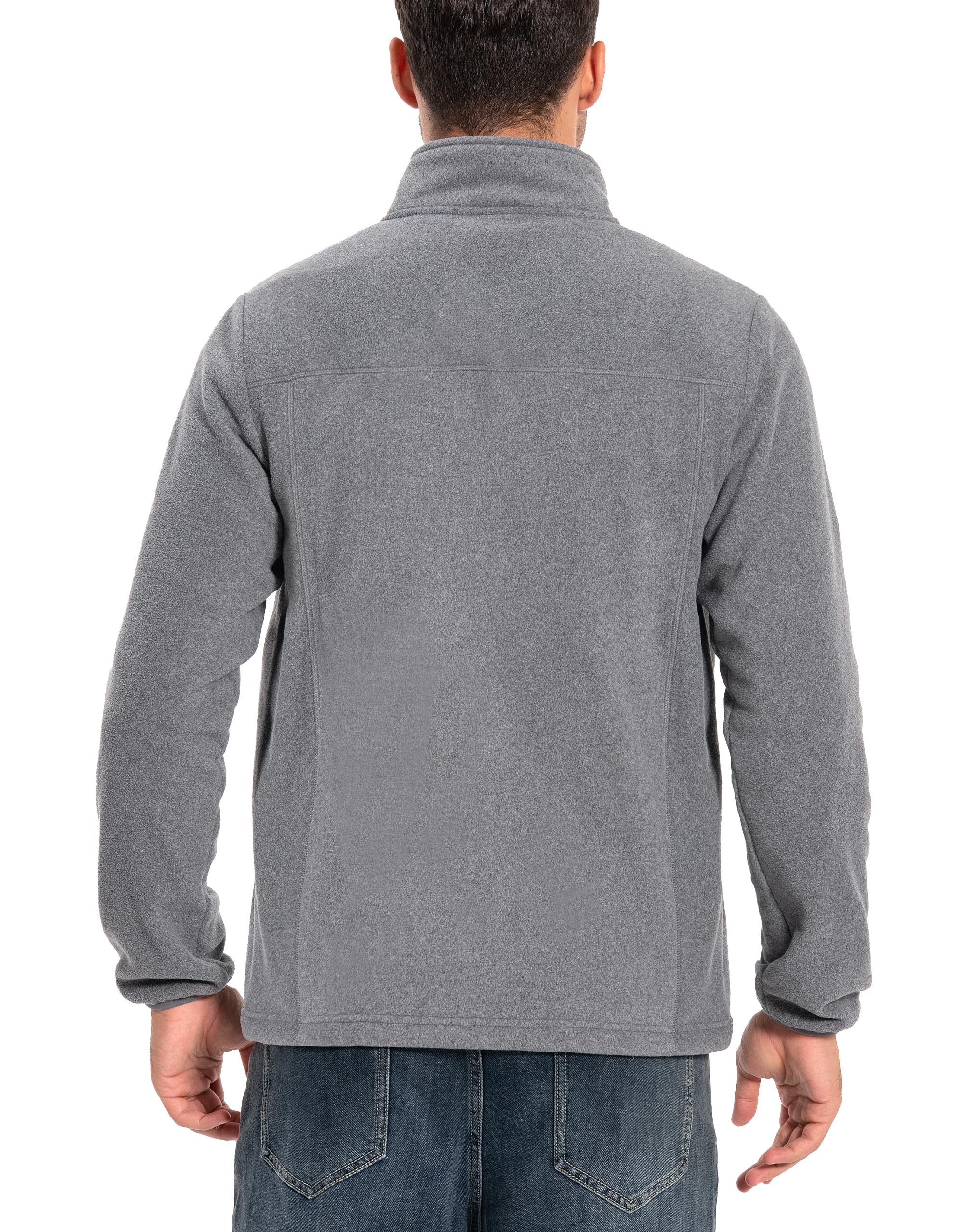 Pioneer Camp Giacca in pile da uomo Full Zip Outdoor Polar, leggera, antivento, con chiusura lampo