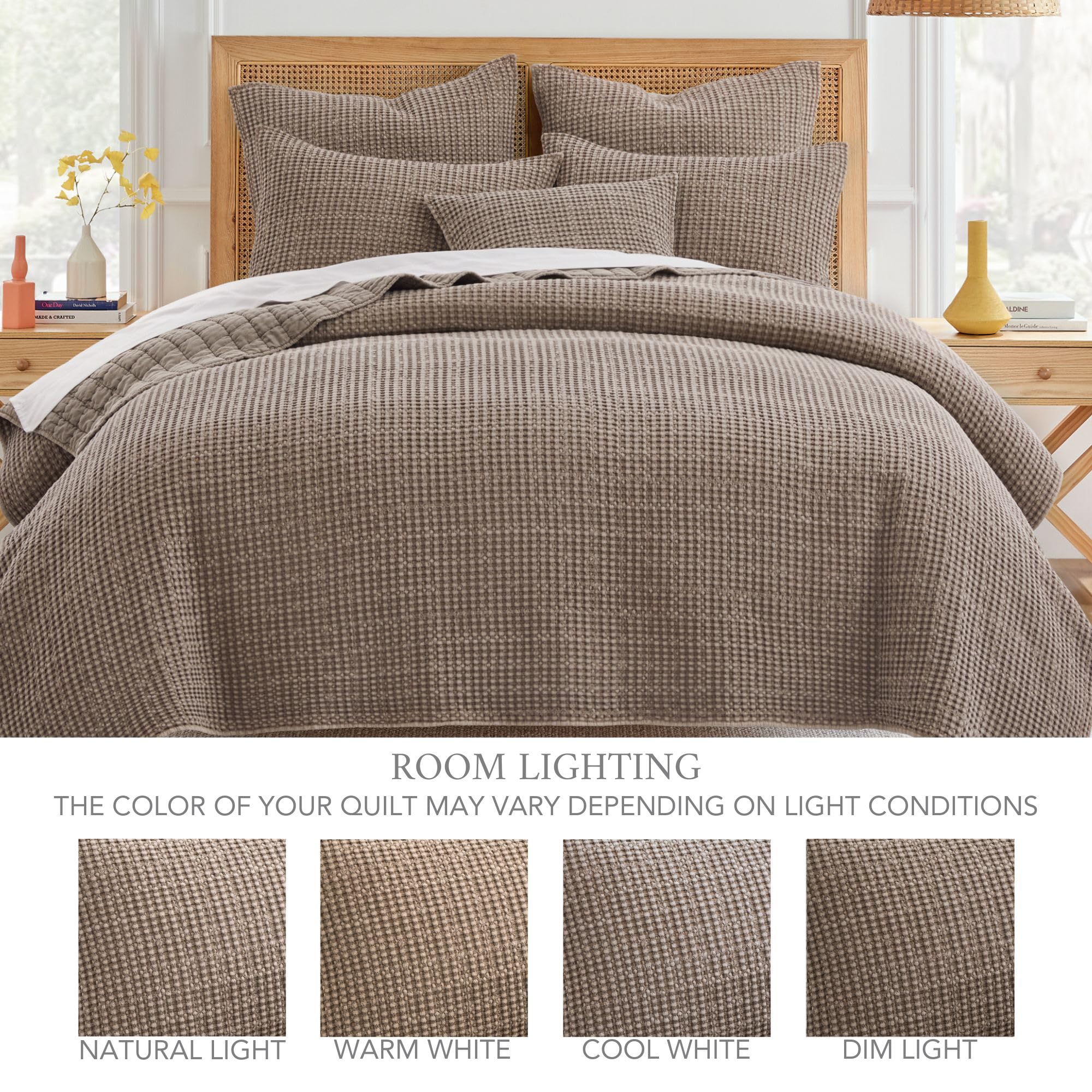 Amazon.com: Levtex Home Mills Waffle Full/Queen Quilt Set (88x92in