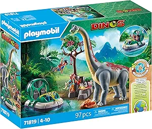 Playmobil Brachiosaurus with Hovercraft
