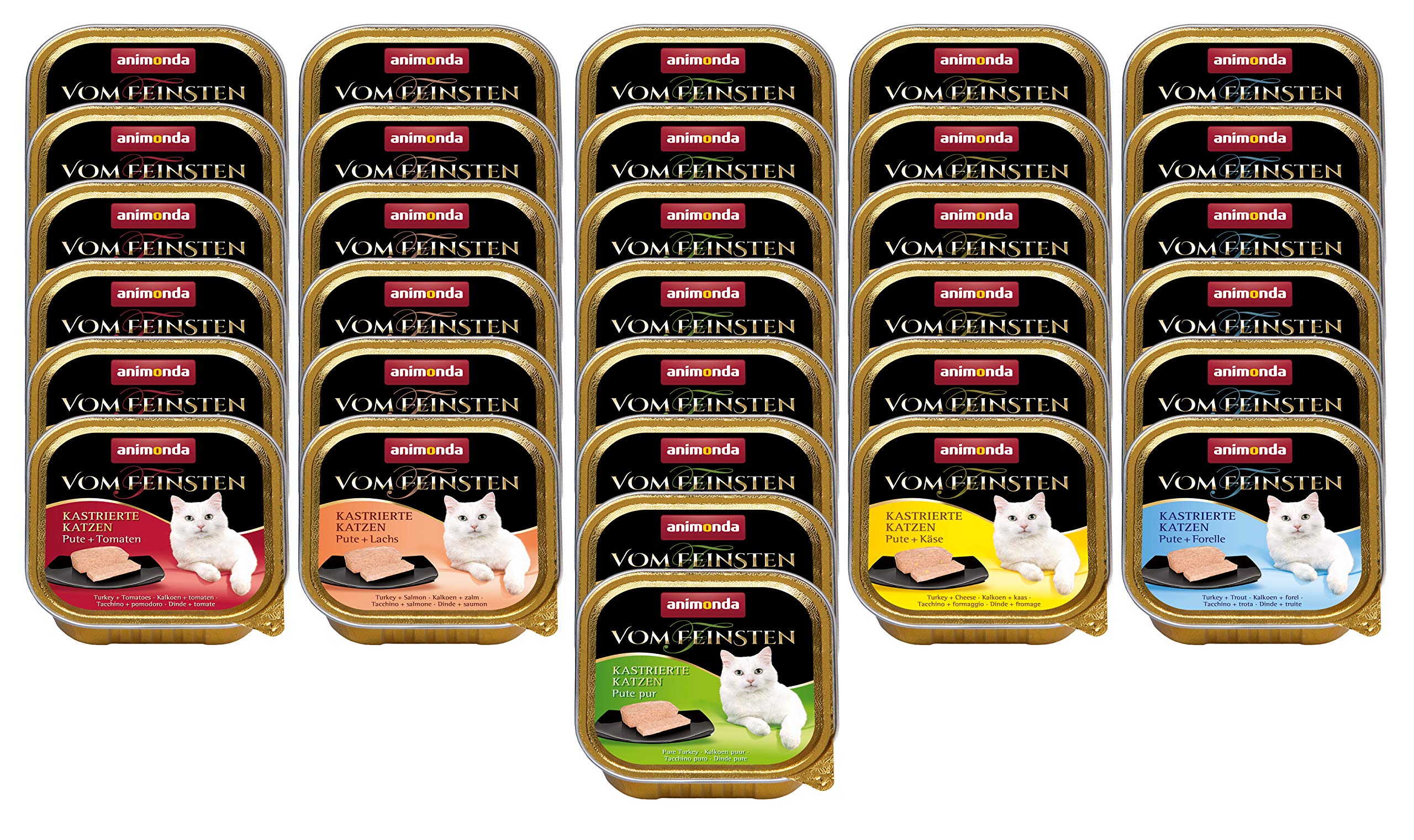 animonda vom Feinsten Adult Katzenfutter, Nassfutter für ausgewachsene Katzen, Milde Vielfalt, 32 x 100g