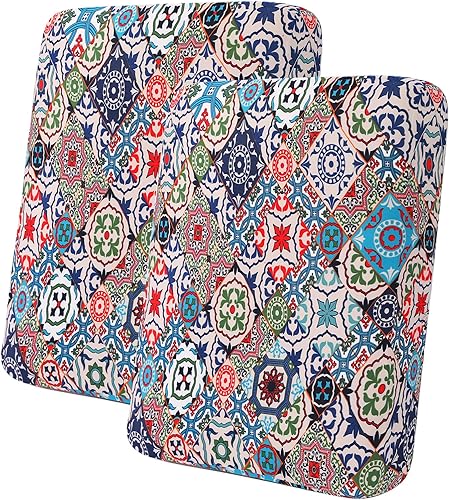 Miniatura 64 de hyha Fundas de cojín de sofá estampadas, fundas de sofá florales lavables para sofá de 3 cojines, fundas de cojín elásticas con patrón de Rojo y