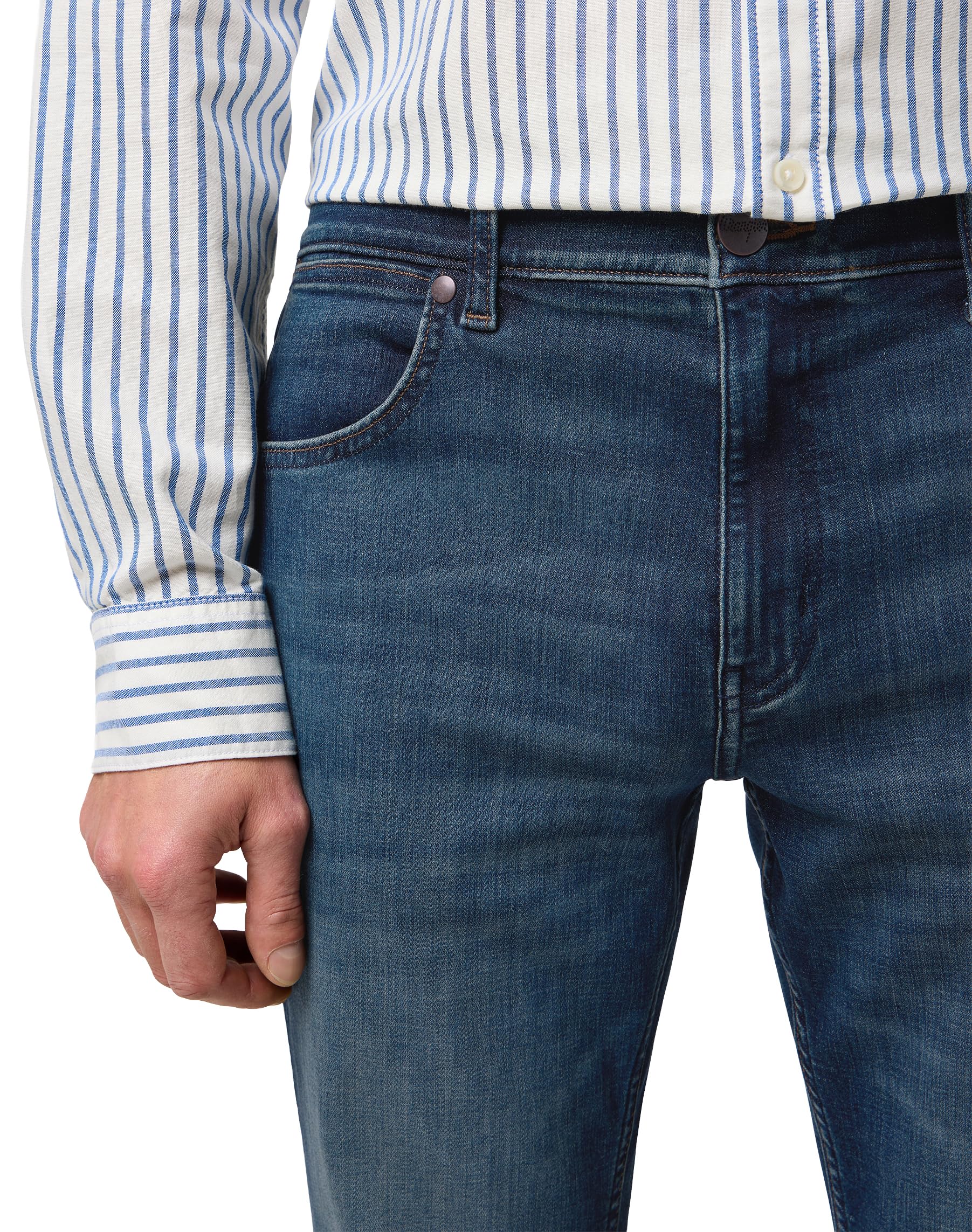 Wrangler - Jeans Herren - Regular Straight Fit - Greensboro - Marine Tint – Bild 5