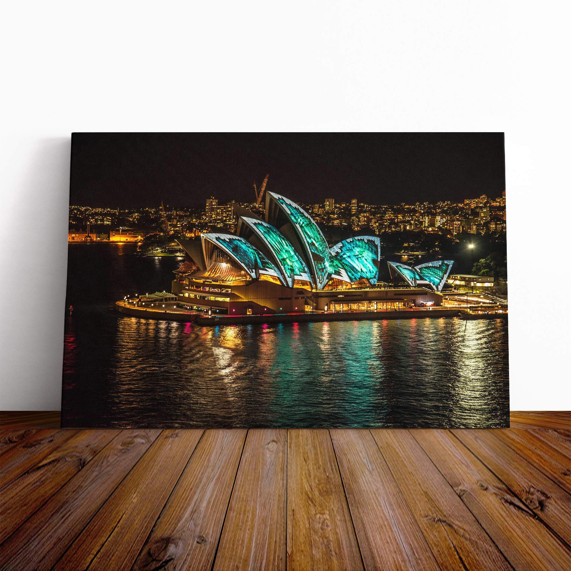 Sydney Opera House Harbour Australia (15) Canvas Print | Gallery Wrapped 30mm Frame Wall Art | 30x20 inches | Ready to Hang | Modern Seascape Picture | Living Room Bedroom Lounge Office