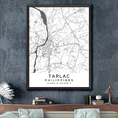 Miniatura 2 de Map of Tarlac, Philippines, Light 2 (12x16)