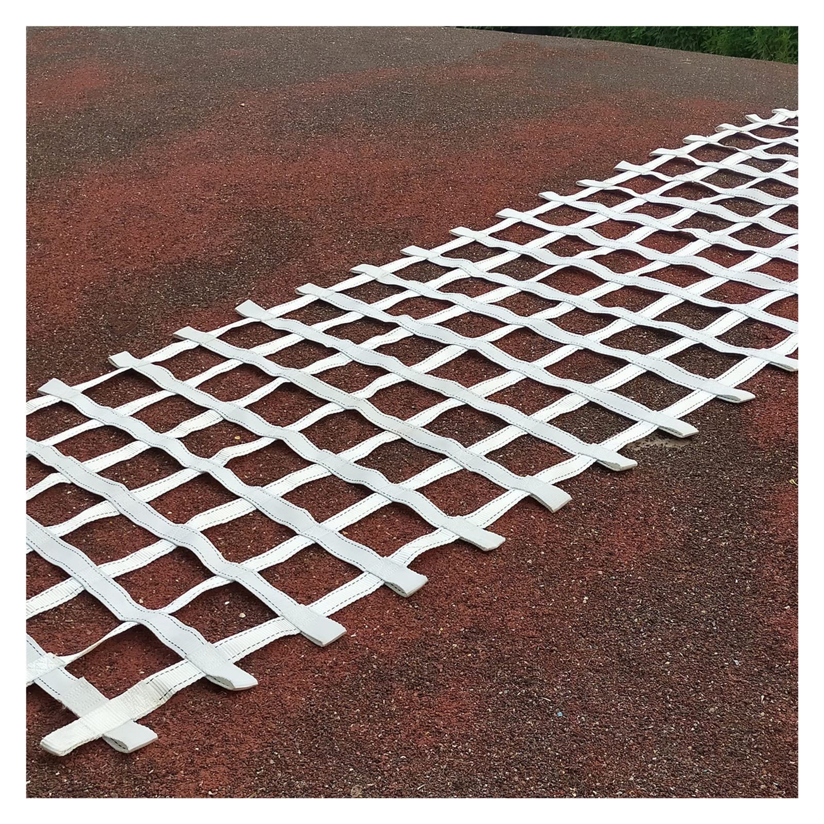 DREAMOSA Climbing Cargo Net Heavy Duty,Ninja Net,Rope Ladder for Kids Outdoor Treehouse Backyard Playground Indoor Obstacle Webbing Net for Swing Set Jungle Gym Accessories for Slacklines,White