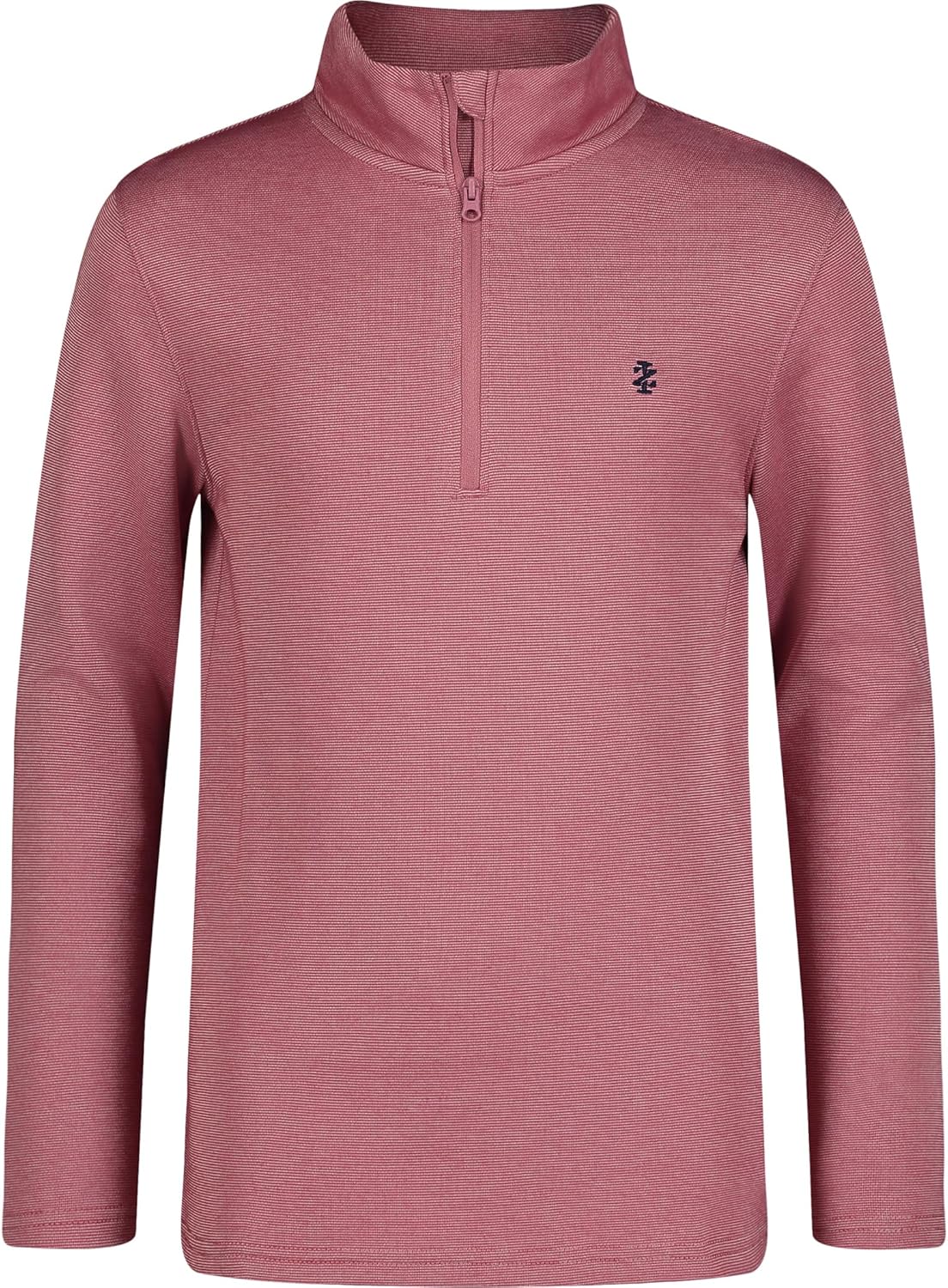 Izod Boys Long Sleeve Feeder Stripe Quarter Zip Pullover, Lightweight