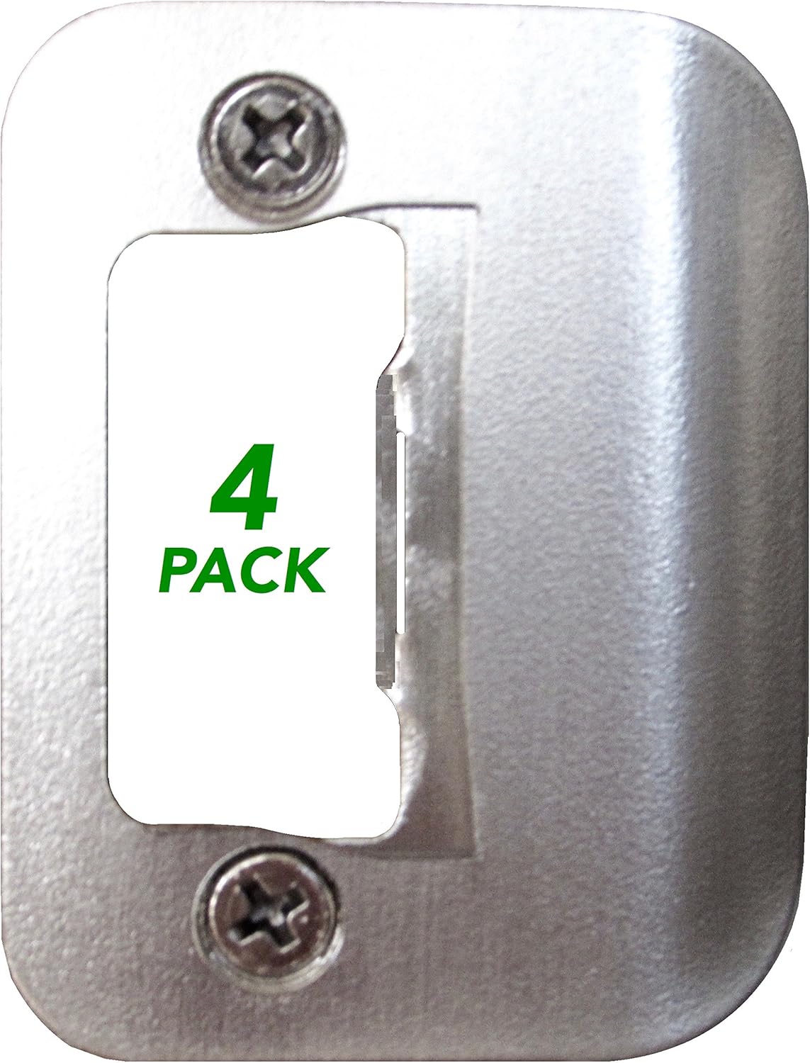 4Pack Gator Door Latch Restorer Strike Plate (Satin Nickel)