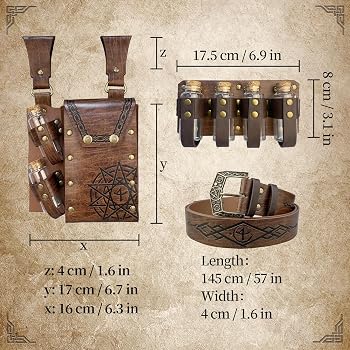 Amazon.co.jp: EpicCos 3ピース中世錬金術ベルトポーチセット複数の
