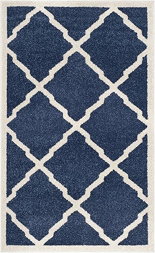 Vista 75 de Safavieh Amherst Collection amt421b Gris Claro y Beige Interior/exterior Area Rug, Polipropileno
