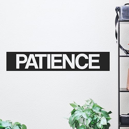 My Vinyl Story  Paciencia  Calcomanía motivacional de pared para gimnasio en casa fitness entrenamiento oficina aula decoración de pared vinilo