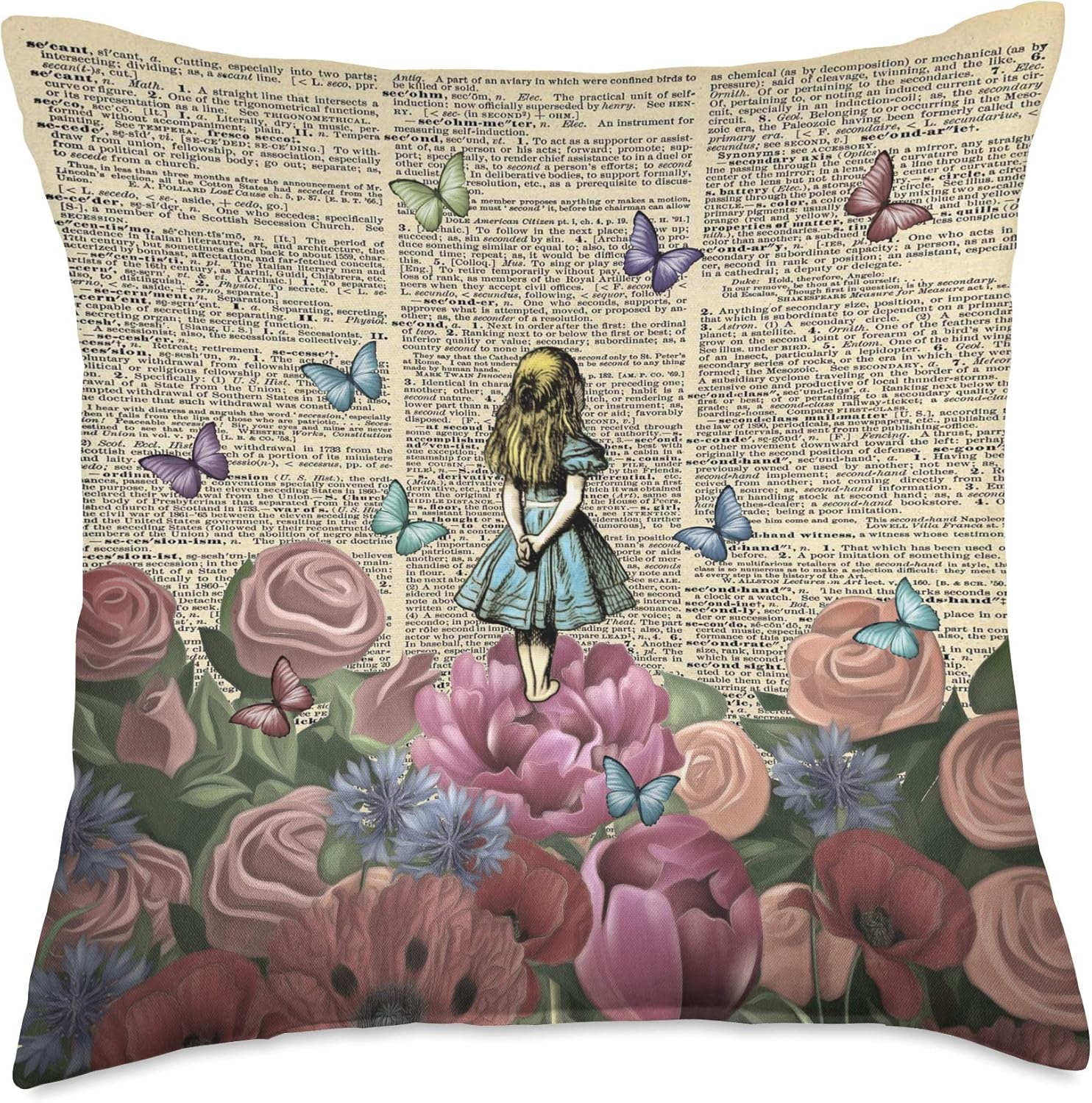 Alice In Wonderland - Wonderland Garden Throw Pillow