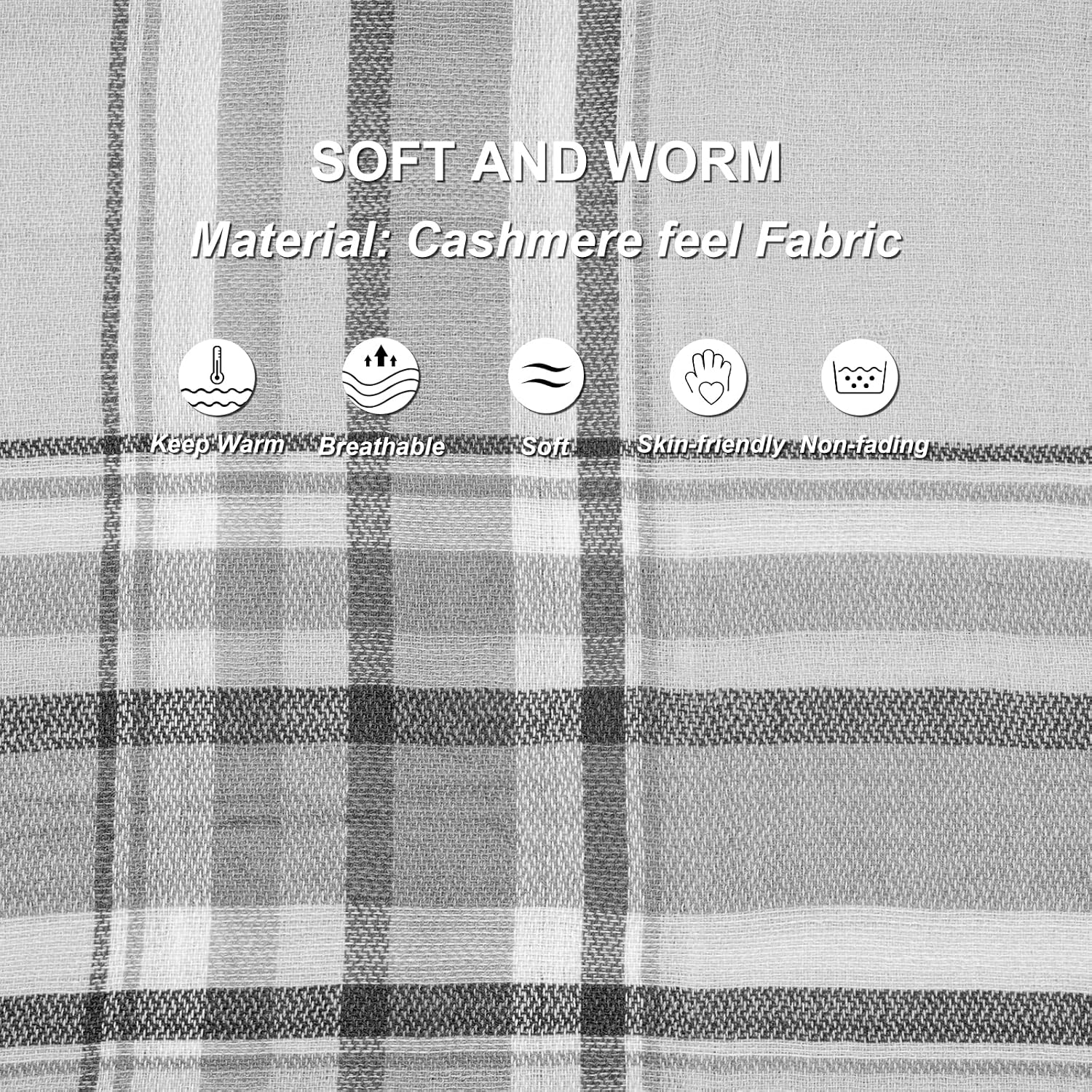 Surblue Warm Stylish Elegant British Style Color Blocking Plaid Shawl Blanket Scarf