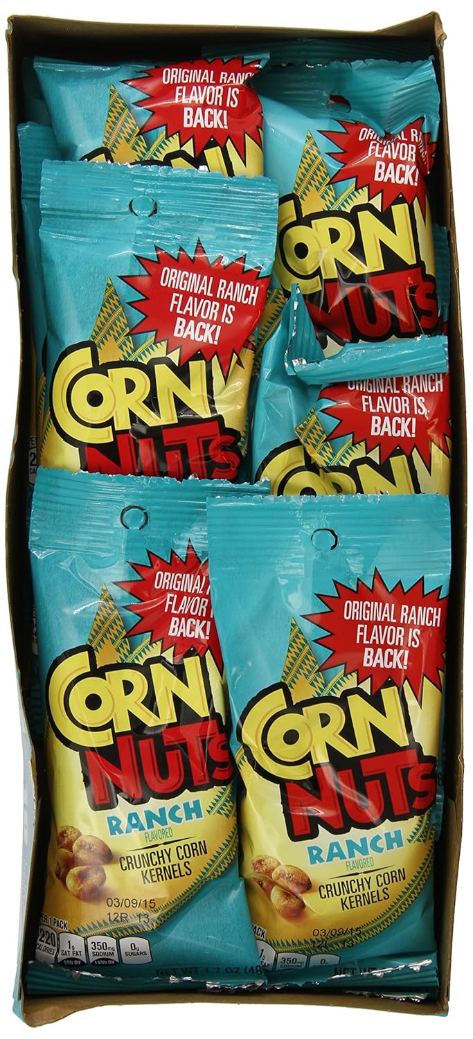 Corn Nuts Ranch Crunchy Corn Kernels, 1.7 Ounce (Pack of 54)