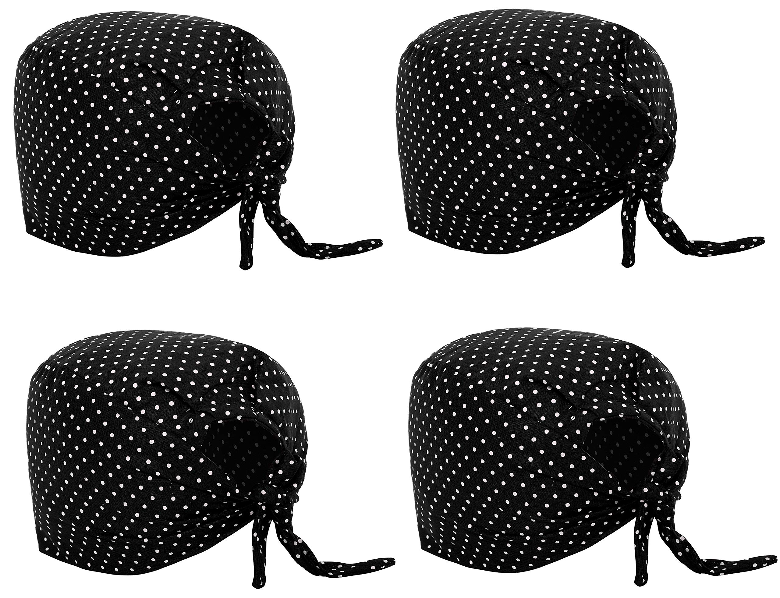 Zacharias Polka Dot Printed Anti Pollution Head Scarf/Bandana for Cycling/Biking Under Helmet (Pack of 4) (PPP-01_Black_Free Size)-picture-25