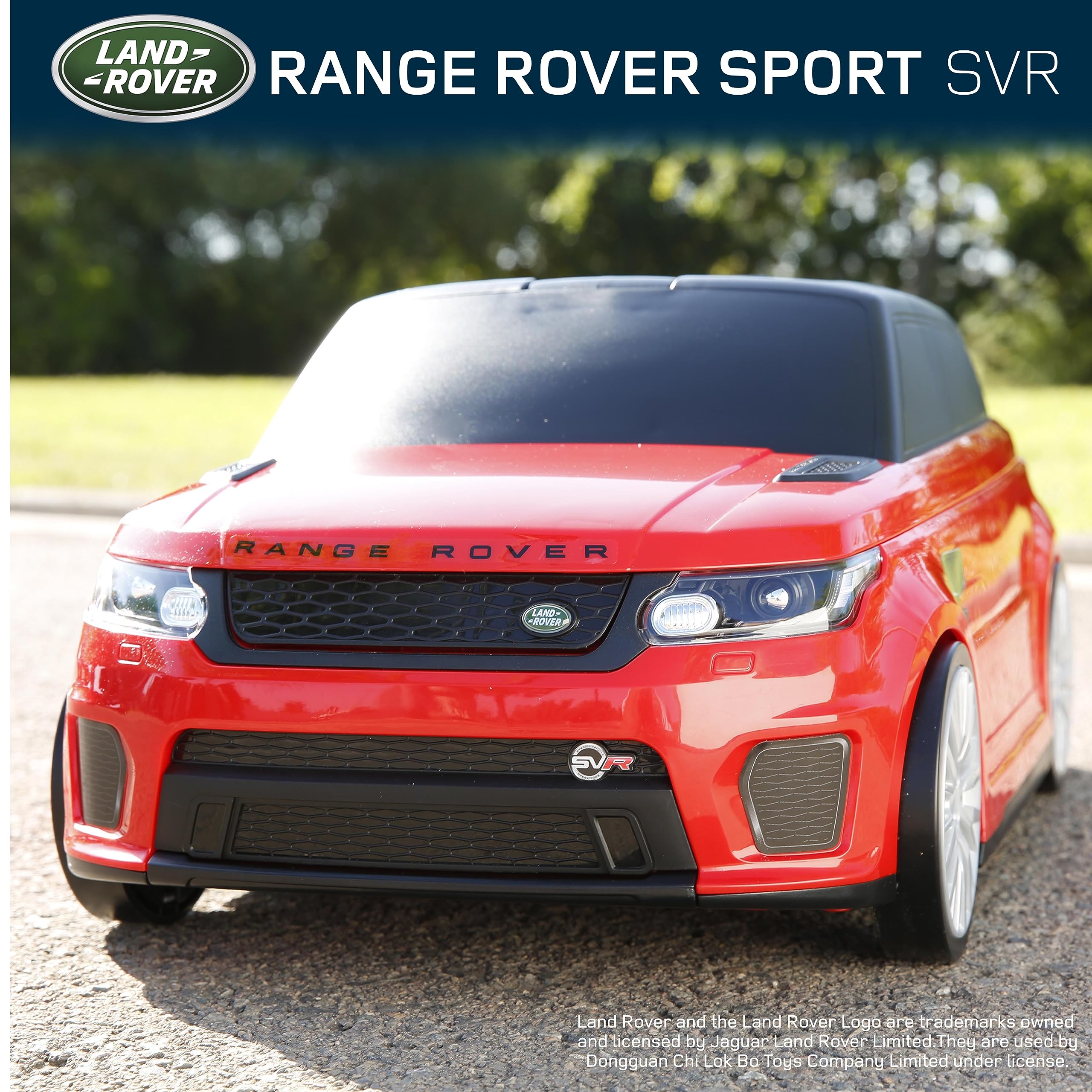 FEBER Range Rover Foot to Floor and Suitcase 2 en 1 Maleta Infantil para Viajes Coche Correpasillos Rojo