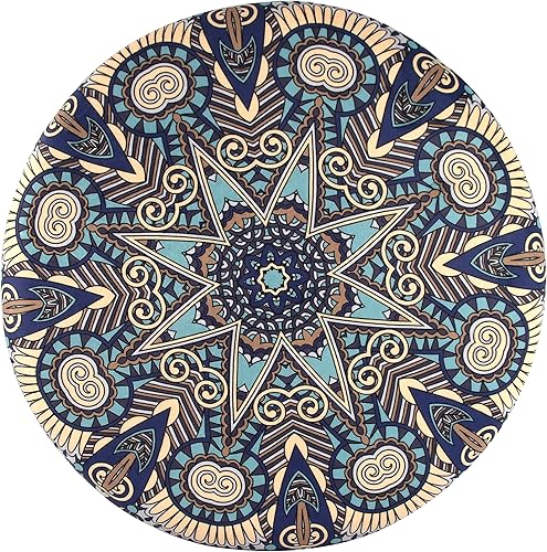 Miniatura 5 de Sigmat Cojín de asiento de espuma viscoelástica antideslizante suave cojín redondo para silla cojín de silla 20 pulgadas geométrico