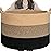 INDRESSME XXXLarge Cotton Rope Basket 21.7 x 21.7 x 13.8 Woven Baby laundry Blanket Basket for Living Room Decor, Toy Storage Baskets for Kids Boys Girls, Camel Mix & Black